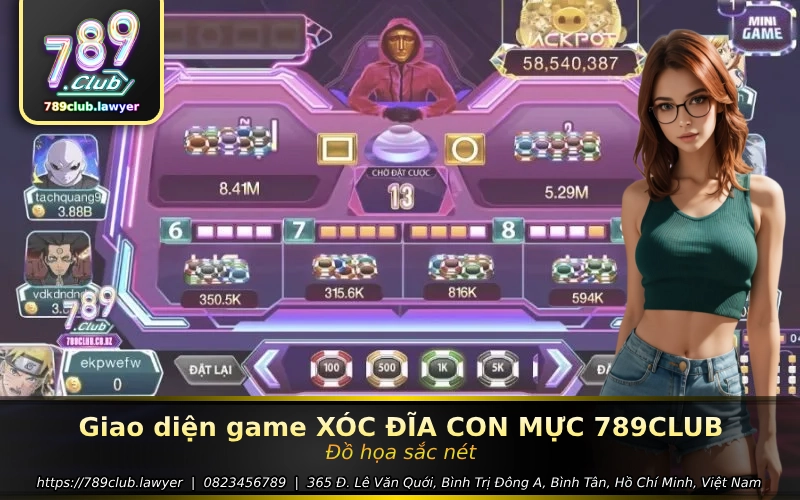 Giao dien game Xoc Dia Con Muc 789Club
